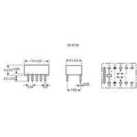 PCB relays 5 Vdc 1 A 2 change-overs Takamisawa A5WK5V 1 pc(s)