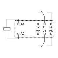 PCB relays 48 Vdc 8 A 2 change-overs TE Connectivity RT424048 1 pc(s)