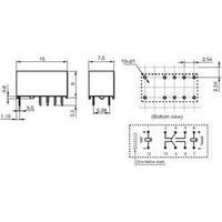 PCB relays 24 Vdc 2 A 2 change-overs Hongfa 1 pc(s)