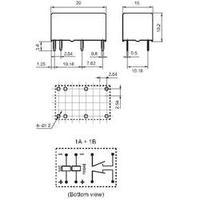 PCB relays 12 Vdc 8 A 1 maker, 1 breaker Hongfa 1 pc(s)