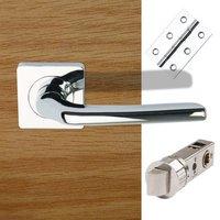 pcp electra lever on square cornered square rose handle pack