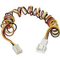 PC fan Extension cable [1x PC fan plug 3-pin - 1x PC fan socket 3-pin] 0.60 m Black, Red, Yellow Akasa