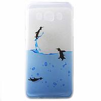 Penguins Swimming Pattern Material TPU Phone Case for Samsung Galaxy J3 J5 J7 J1(2016) J510 J710 G530