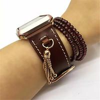 Pendant Tassel Genuine Leather Watch Buckle Band Strap Adapter Belt for Apple Watch iwatch