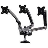 peerless triple monitor desktop arm mount for up to 24 inch monitors w ...