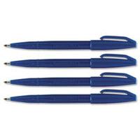 pentel signpen fibretip blue s520 c 12 pack