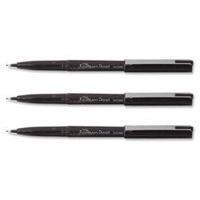 Pentel Fpen Marble Barrel Black Jm20mb-a - 12 Pack