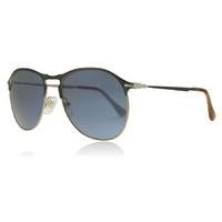 persol po7649s sunglasses blue light brown 107156 56mm