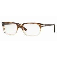 persol po3131v 1037 striped browngrey transparent