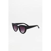 Perspex Cat Eye Sunglasses, BLACK