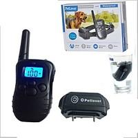 Pet Dog Training Collar Waterproof Rechargeable LCD Electronic Shock Remote Anti Bark Electric Collar Optional E998DB-1-BL-L