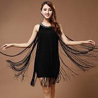 performance dresses womens performance polyester tassels 1 piece sleev ...