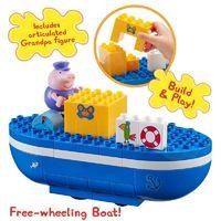 peppa pig construction toys grandpa pigs boat set