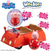 peppa pig weebles toys push along wobbily car