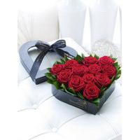 Personalised Red Rose Heart Box