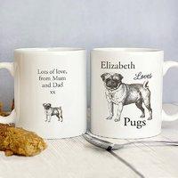 personalised pug mug