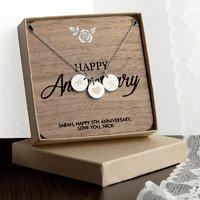 Personalised Happy Anniversary Necklace & Keepsake