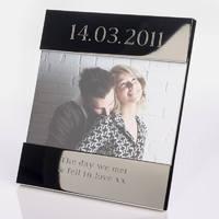 personalised silver photo frame special date