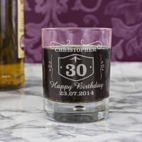 Personalised 30th Birthday Whisky Glass