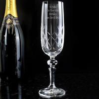 Personalised Crystal Champagne Flute