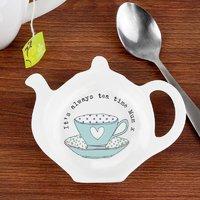 Personalised Tea Cup Tea Bag Rest