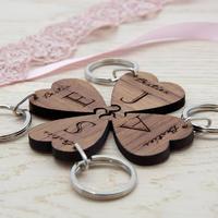 personalised lucky clover keyring