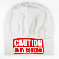 Personalised Caution Chefs Hat