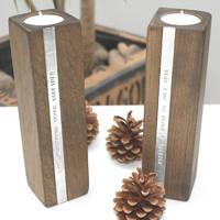 Personalised Wooden Candle Holders