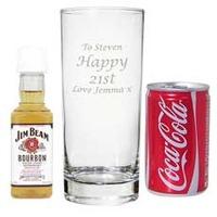 personalised whisky coke gift set