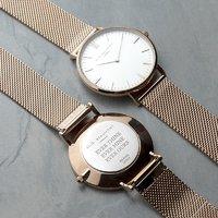 Personalised Gold Mesh Strapped Watch
