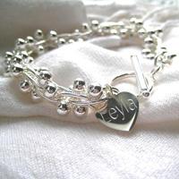 personalised chunky ball bracelet