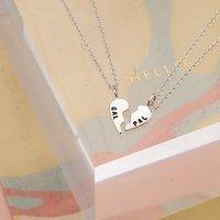 Personalised Piece Of My Heart Necklace Set
