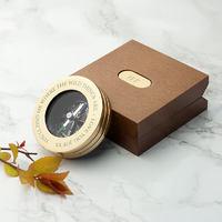 personalised brass travellers compass