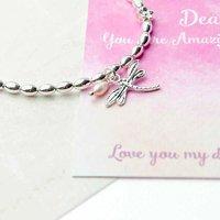 personalised dragonfly friendship bracelet