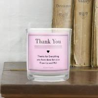 Personalised Classic Pink Scented Jar Candle