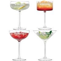 personalised lsa cocktail glass set