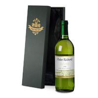 Personalised Bottle of White Wine in Silk Lined Gift Box