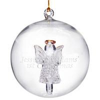 Personalised Glass Angel Bauble