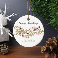 personalised christmas floral decoration