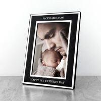 personalised silver plated fathers day frame