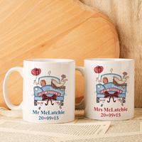 Personalised Scottish Wedding Mug Set
