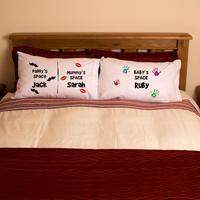 Personalised His & Hers & Baby Pillowcase Set