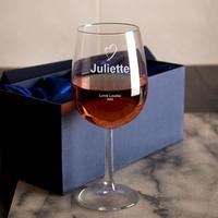 Personalised Engraved Heart Wine Glass