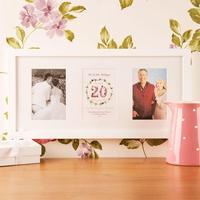 Personalised 20th China Wedding Anniversary 3 Aperture Frame