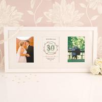 Personalised 30th Pearl Wedding Anniversary 3 Aperture Frame