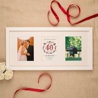 Personalised 40th Ruby Wedding Anniversary 3 Aperture Frame