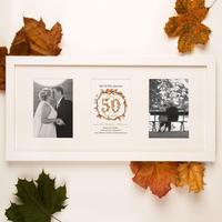 Personalised 50th Golden Wedding Anniversary 3 Aperture Frame