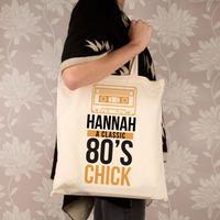 Personalised 80s Chick Shoulder Bag