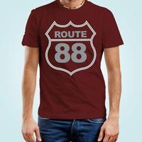 Personalised Route Maroon Mens T-Shirt