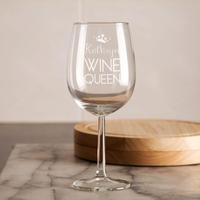 Personalised Wine Queen Glass